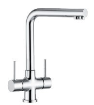 Robinet 3 voies chromé réduit